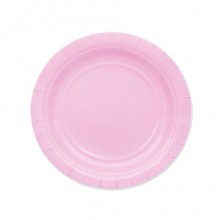 Piatti in carta di pura polpa di cellulosa Ecolor Ø 18 cm - rosa - conf. 25 pz - 74041 (Conf.2)