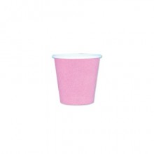 Bicchieri in carta di pura cellulosa Ecolor 80 ml - rosa - conf. 25 pz - 74043 (Conf.2)