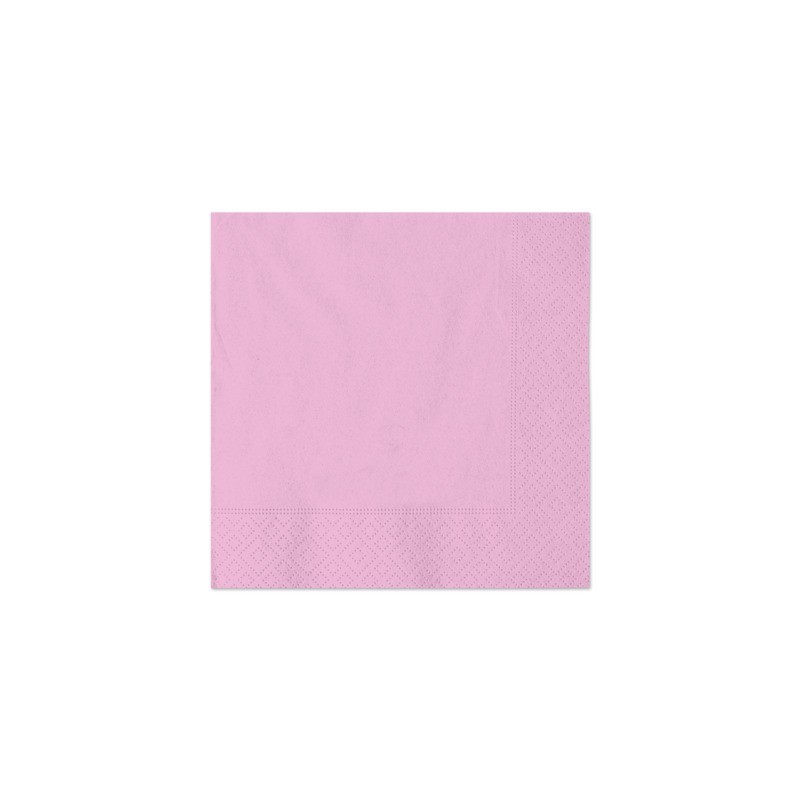 Tovaglioli in carta di pura cellulosa Ecolor 2 veli 33x33 cm - rosa - conf. 40 pz - 74502 (Conf.2)
