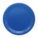 Piatti in carta di pura polpa di cellulosa Ecolor Ø 24 cm - blu - conf. 25 pz - 74089 (Conf.2)