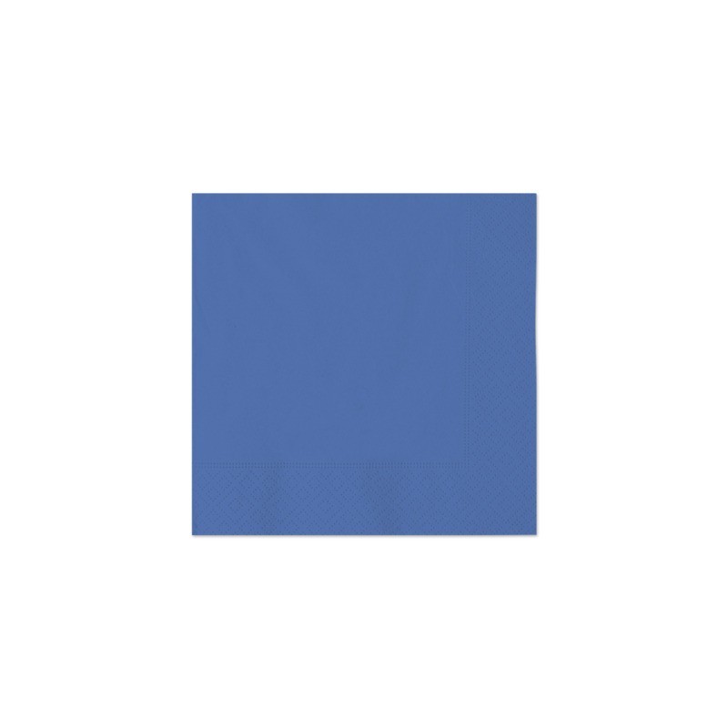 Tovaglioli in carta di pura cellulosa Ecolor 2 veli 33x33 cm - blu - conf. 40 pz - 74507 (Conf.2)