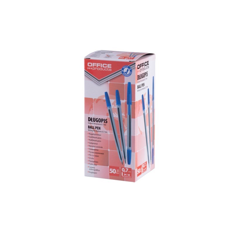 Penna a sfera Office Product - punta 1,0 mm blu - conf. 50 pz - 17015211-01