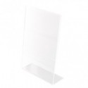 Porta-avvisi Q-Connect in plexiglass trasparente con base a L 15x21 cm KF18033