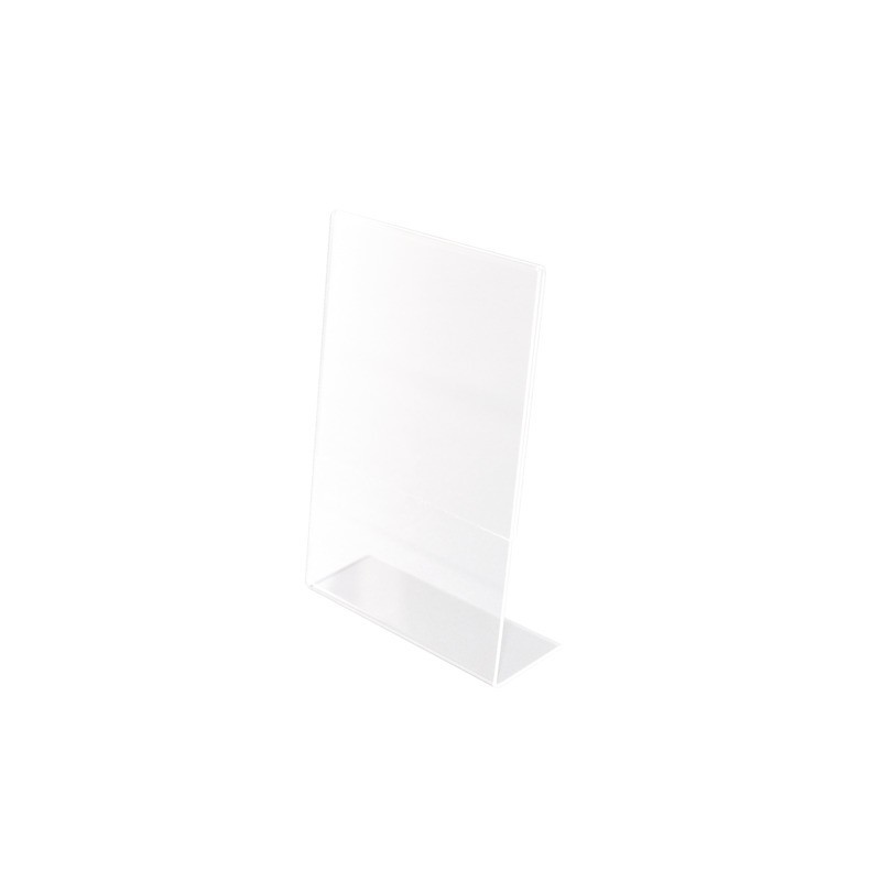 Porta-avvisi Q-Connect in plexiglass trasparente con base a L 15x21 cm KF18033