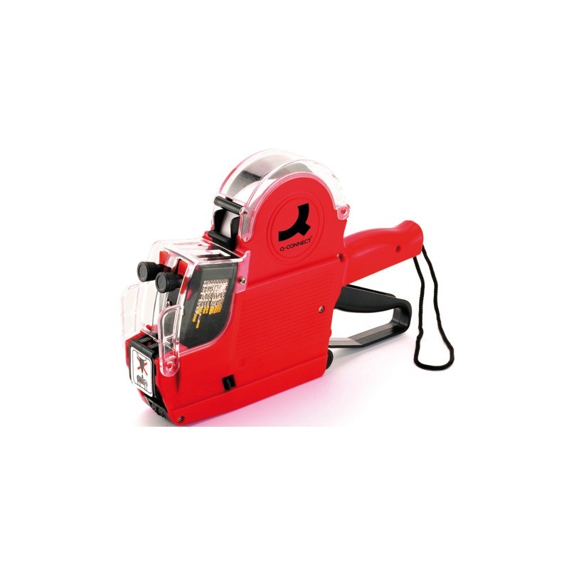Prezzatrice Q-Connect a due righe rossa a 10 caratteri KF00711