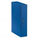 Cartelle portaprogetti Esselte C28 EUROBOX dorso 8 cm presspan biverniciato blu  - 390328050 (Conf.5)