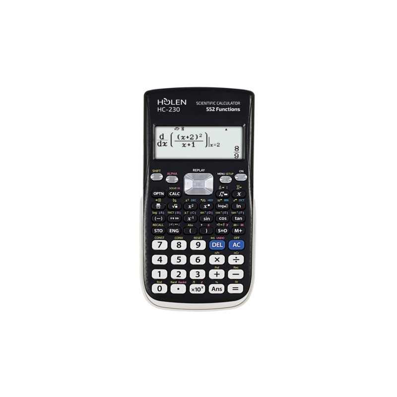 Calcolatrice scientifica Holen HC-230 10+2 cifre 552 funzioni ammessa alla maturità nero/bianco - 3532