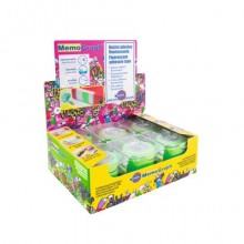 Nastro adesivo con dispenser Eurocel Memograph scrivibile e removibile - 50 mm x 10 m - in PVC - verde - 021300632 (Conf.6)