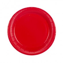Piatti in carta Party Go rossi conf. 20 pz D.18 cm AK0025