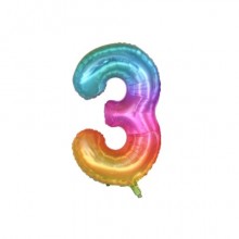 Palloncini Party Go multicolor indicante anni/eta' H.40 cm n° 3 FB2133 (Conf.3)