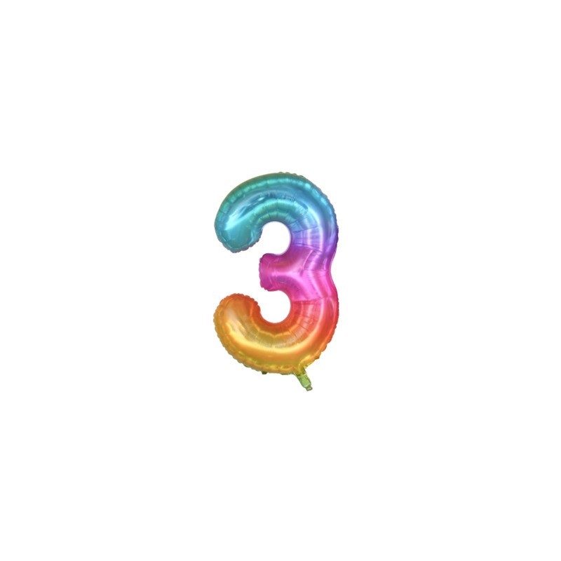 Palloncini Party Go multicolor indicante anni/eta' H.40 cm n° 3 FB2133 (Conf.3)
