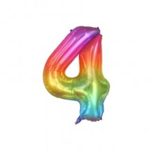 Palloncini Party Go multicolor indicante anni/eta' H.40 cm n° 4 FB2134 (Conf.3)