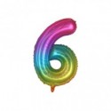 Palloncini Party Go multicolor indicante anni/eta' H.40 cm n° 6 FB2136 (Conf.3)
