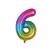 Palloncini Party Go multicolor indicante anni/eta' H.40 cm n° 6 FB2136 (Conf.3)