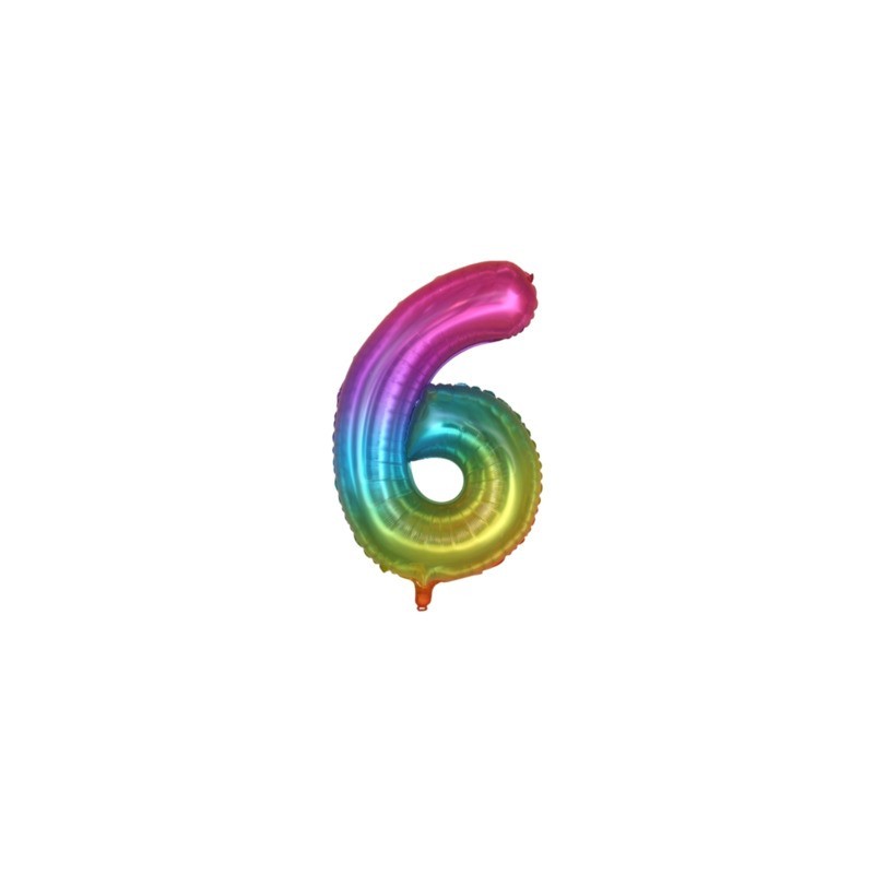 Palloncini Party Go multicolor indicante anni/eta' H.40 cm n° 6 FB2136 (Conf.3)