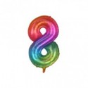 Palloncini Party Go multicolor indicante anni/eta' H.40 cm n° 8 FB2138 (Conf.3)