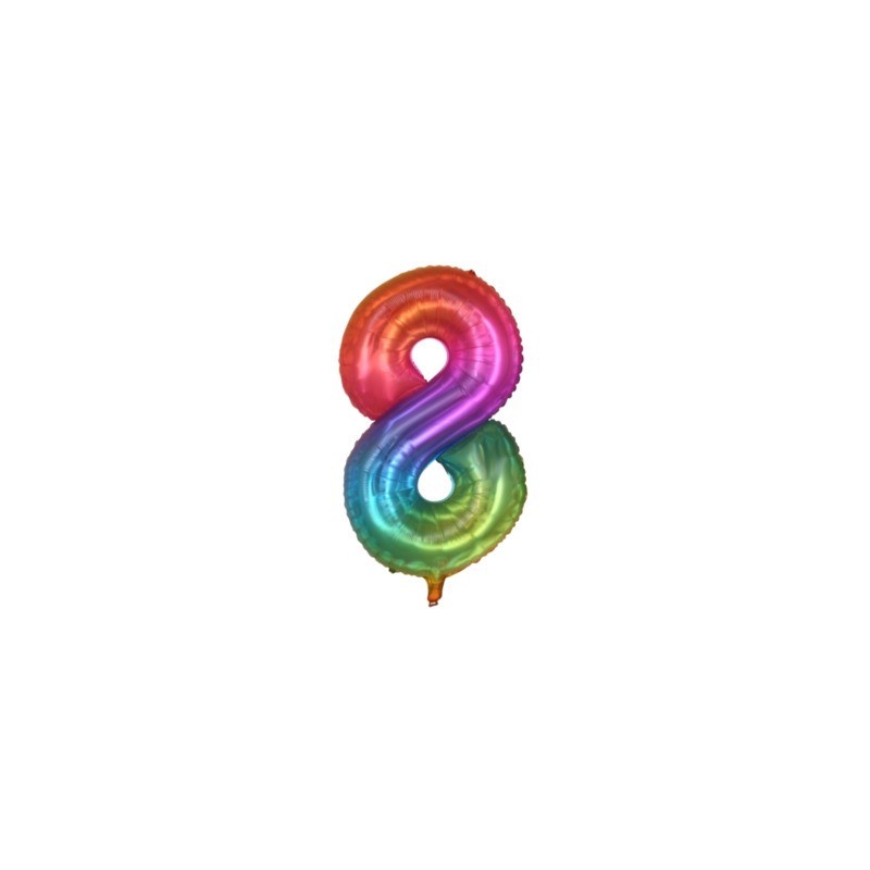 Palloncini Party Go multicolor indicante anni/eta' H.40 cm n° 8 FB2138 (Conf.3)