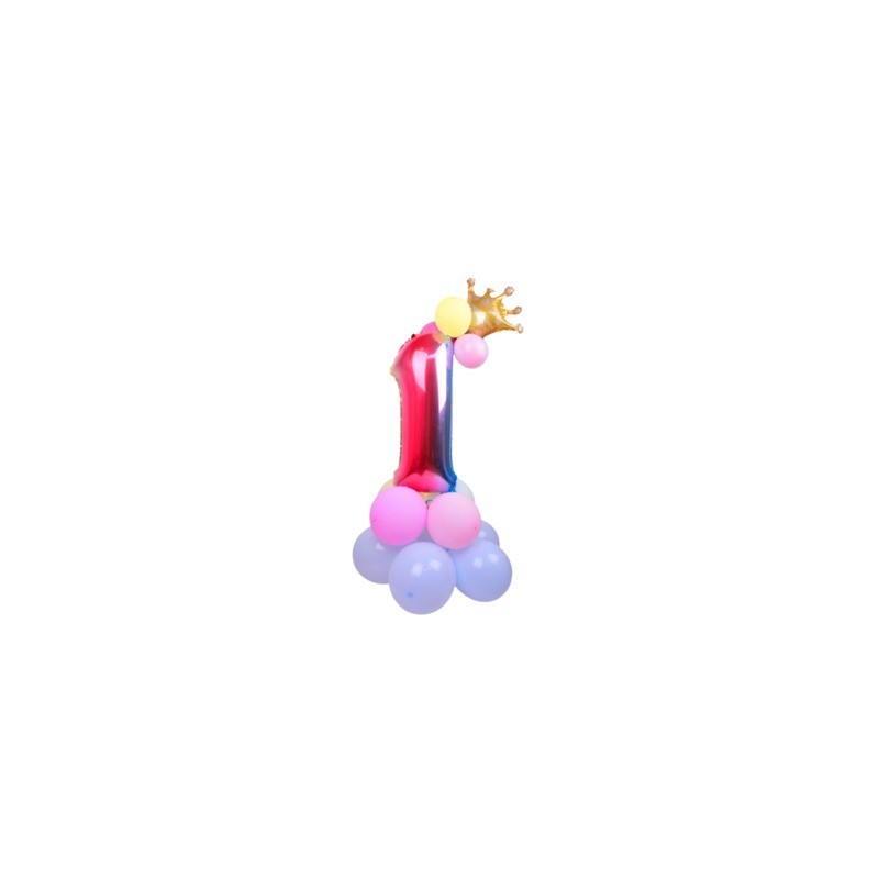Set palloncini Party Go multicolor indicanti anni/eta' H.80 cm conf. 15 pz n° 1 - FB0949
