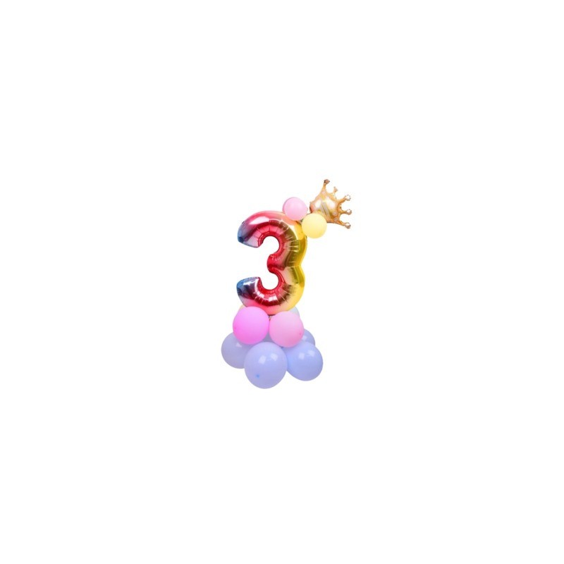 Set palloncini Party Go multicolor indicanti anni/eta' H.80 cm conf. 15 pz n° 3 - FB0951
