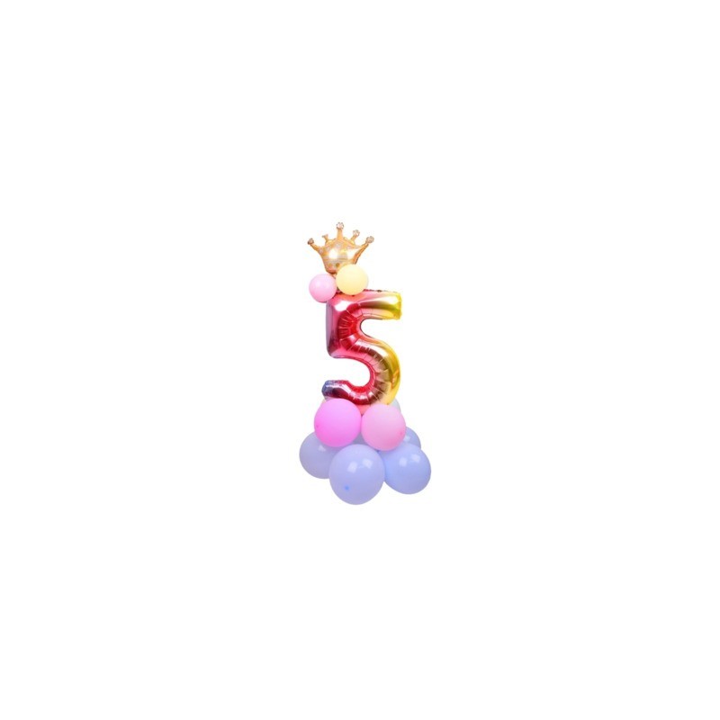Set palloncini Party Go multicolor indicanti anni/eta' H.80 cm conf. 15 pz n° 5 - FB0953