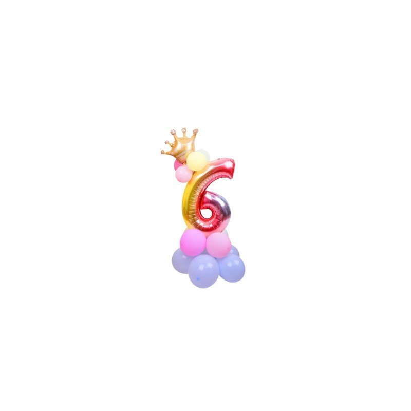 Set palloncini Party Go multicolor indicanti anni/eta' H.80 cm conf. 15 pz n° 6 - FB0954