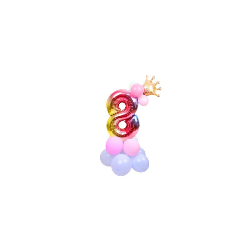 Set palloncini Party Go multicolor indicanti anni/eta' H.80 cm conf. 15 pz n° 8 - FB0956