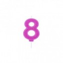 Candelina Party Go colori assortiti H.7,5 cm n° 8 EA0009 (Conf.5)