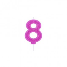 Candelina Party Go colori assortiti H.7,5 cm n° 8 EA0009 (Conf.5)