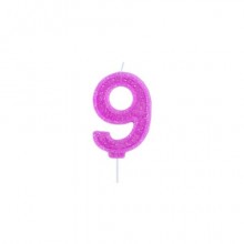 Candelina Party Go colori assortiti H.7,5 cm n° 9 EA0010 (Conf.5)