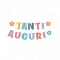 Festone Buon Compleanno Party Go H.23x300 cm colori assortiti CA0126-T (Conf.3)
