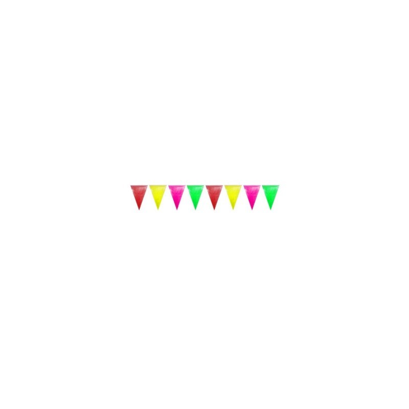 Festone con bandierine triangolari Party Go H.30 cm x 10 m colori assortiti CD0079 (Conf.3)
