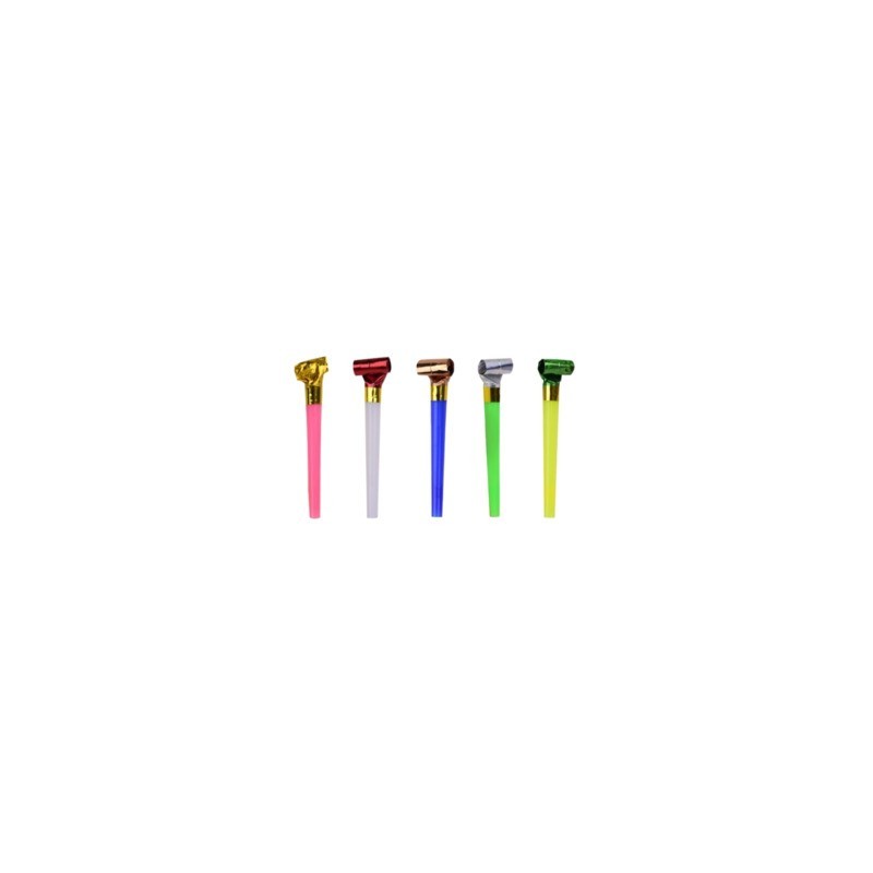 Trombette sonore Party Go colori metallizzati assortiti - conf. 10 pz - GF0059