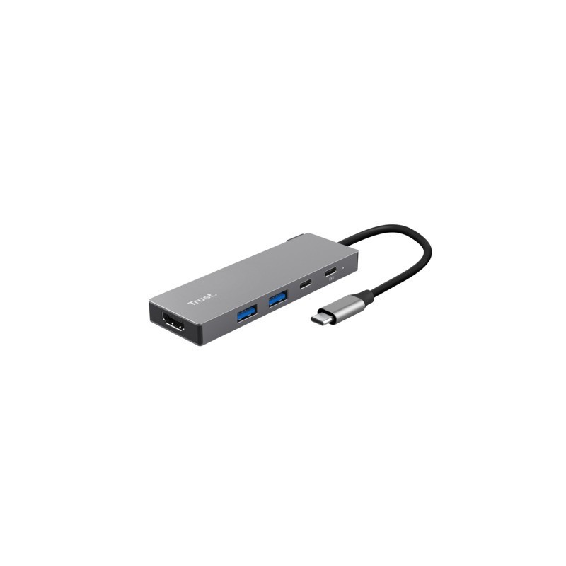 Adattatore USB-C multiporta Trust Dalix in alluminio 5-in-1 26062