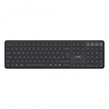 Tastiera wireless ricaricabile multi-dispositivo Trust Vaiya nera 25633