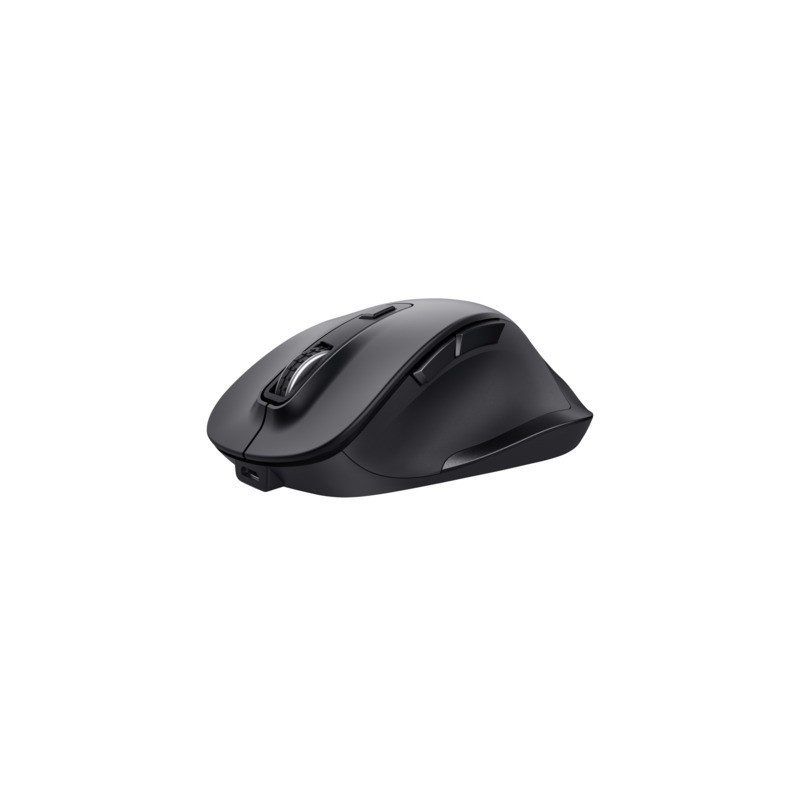Mouse ergonomico wireless ricaricabile Trust Fyda nero 24727