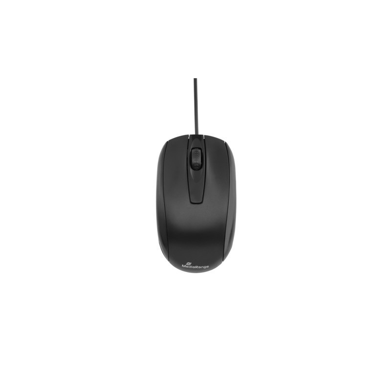 Mouse con filo Media-Range Optical a 3 tasti nero - MROS211