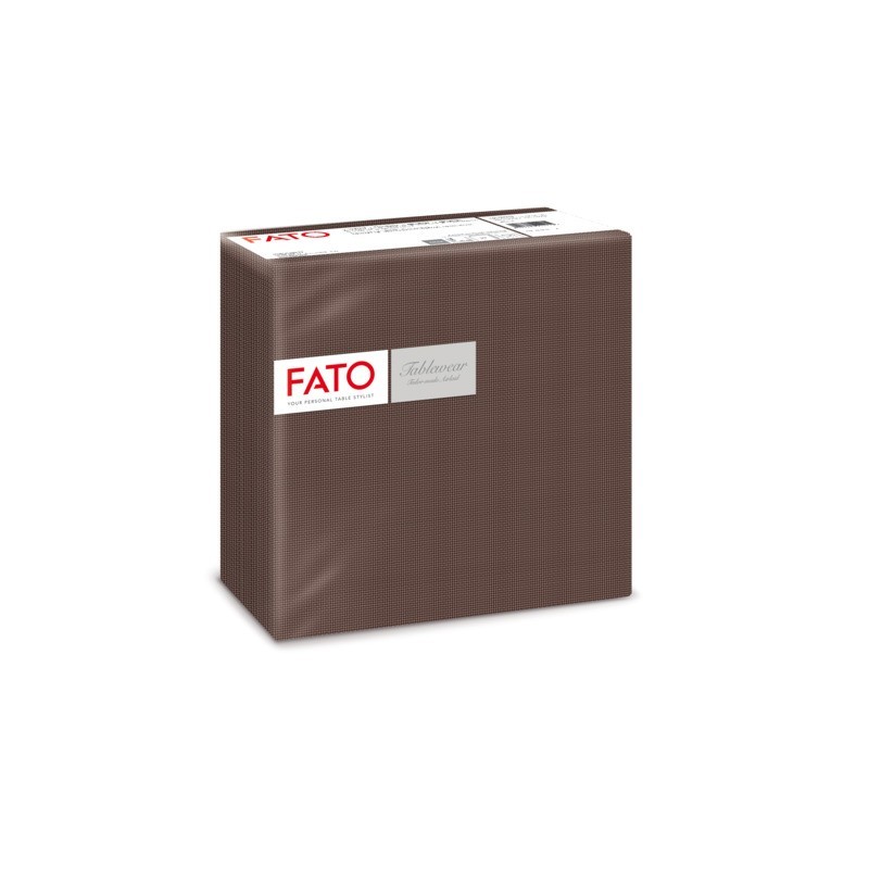 Tovaglioli Fato 1 velo in carta a secco 40x40 cm conf. 50 pz cioccolato 88444100