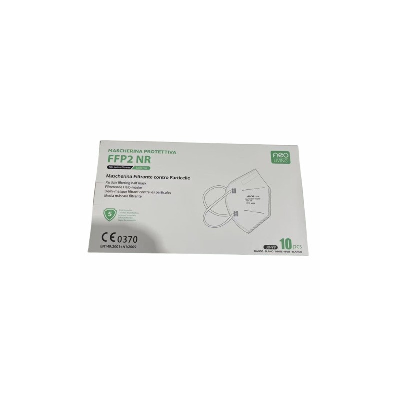 Mascherine filtranti protettive FFP2 NR bianco - imbustate singolarmente - conf. 10 pz - JD-99