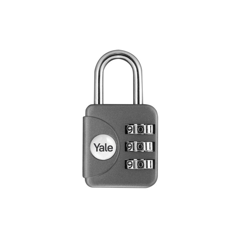 Lucchetto a combinazione per bagagli Yale grigio - 28 mm - YYP1/28/121/1G