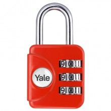 Lucchetto a combinazione per bagagli Yale rosso 28 mm YYP1/28/121/1R