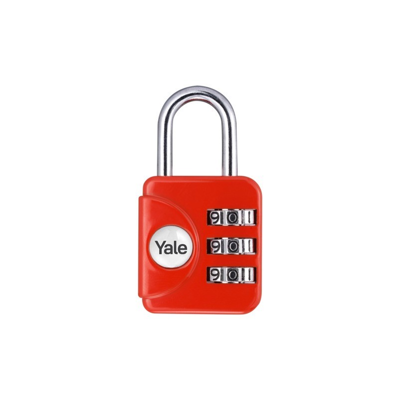 Lucchetto a combinazione per bagagli Yale rosso 28 mm YYP1/28/121/1R