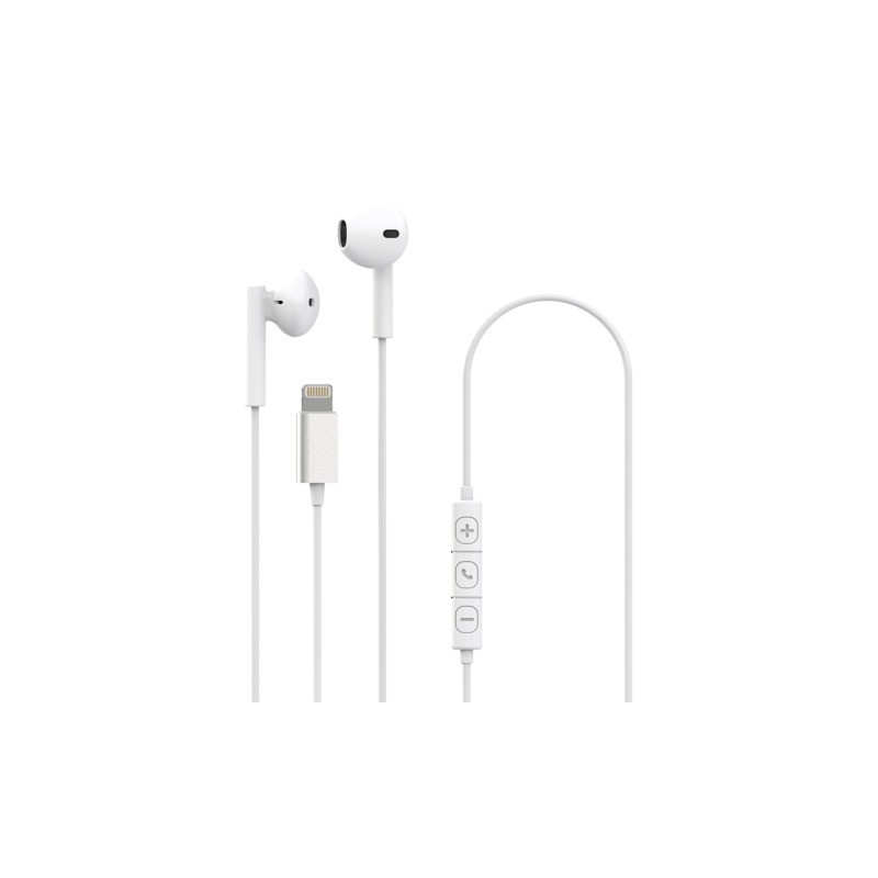 Auricolari a filo Celly UP900LIGHT con connettore Lightning - bianco UP900LIGHTWH