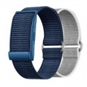 Braccialetto fitness screenless Nilox per monitoraggio della salute - IP68 - doppio cinturino blu e grigio