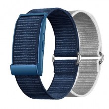 Braccialetto fitness screenless Nilox per monitoraggio della salute - IP68 - doppio cinturino blu e grigio