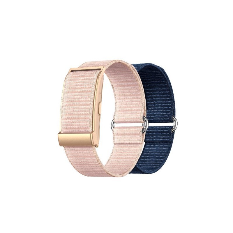 Braccialetto fitness screenless Nilox per monitoraggio della salute - IP68 - doppio cinturino rosa e blu