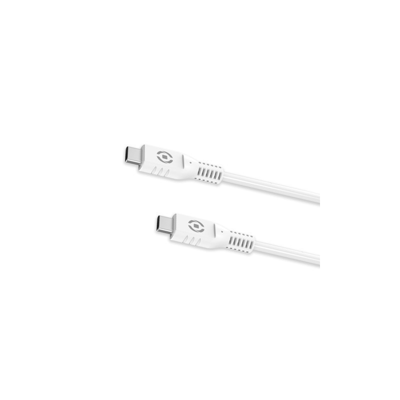 Cavo USB-C / USB-C in PVC Celly 60W 1 m - bianco USBCUSBCWH
