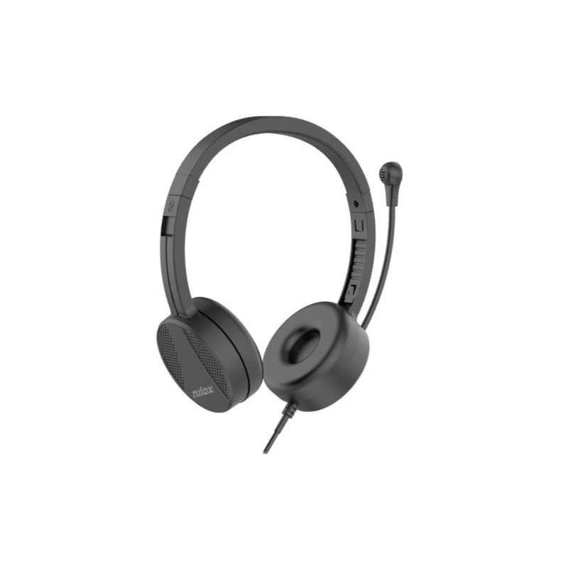 Cuffie con microfono rotante Nilox Tech cavo 1,8 m nero NXAUSB01