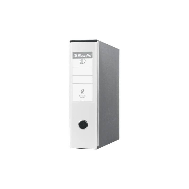 Registratore con custodia Esselte G53 Eurofile commerciale Dorso 8 cm cartone rivestito in PP bianco vivida- 390753040