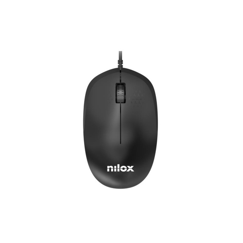 Mouse ottico con cavo Nilox Tech 3 tasti 1200 DPI USB 2.0 - cavo 150 cm colore nero - MOUSB1012