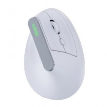 Mouse ottico verticale dual wireless Nilox Tech 6 tasti silent click 1600 DPI bianco - NXMOEVR01W